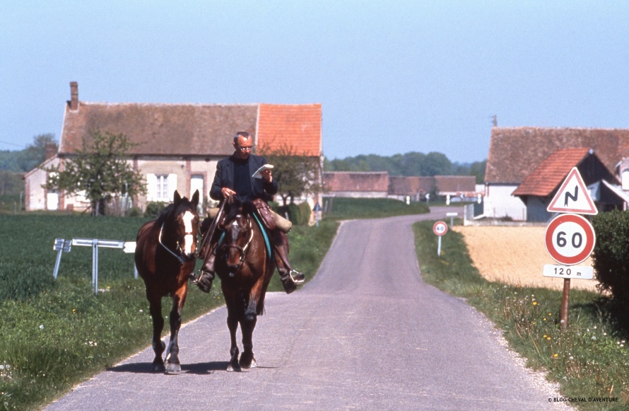 Jean-Louis Gouraud avec ses chevaux @Blog Cheval d'Aventure