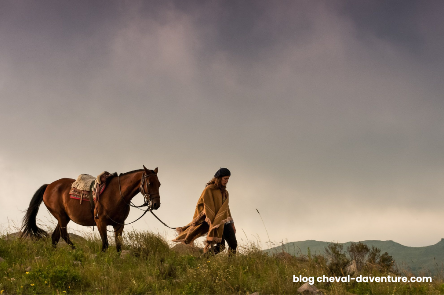 Gaucho et cheval en Argentine