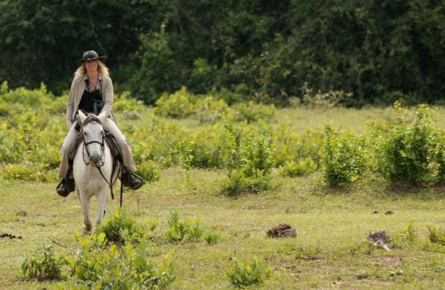 Elise dans le Pantanal au Brésil @Blog Cheval d'Aventure