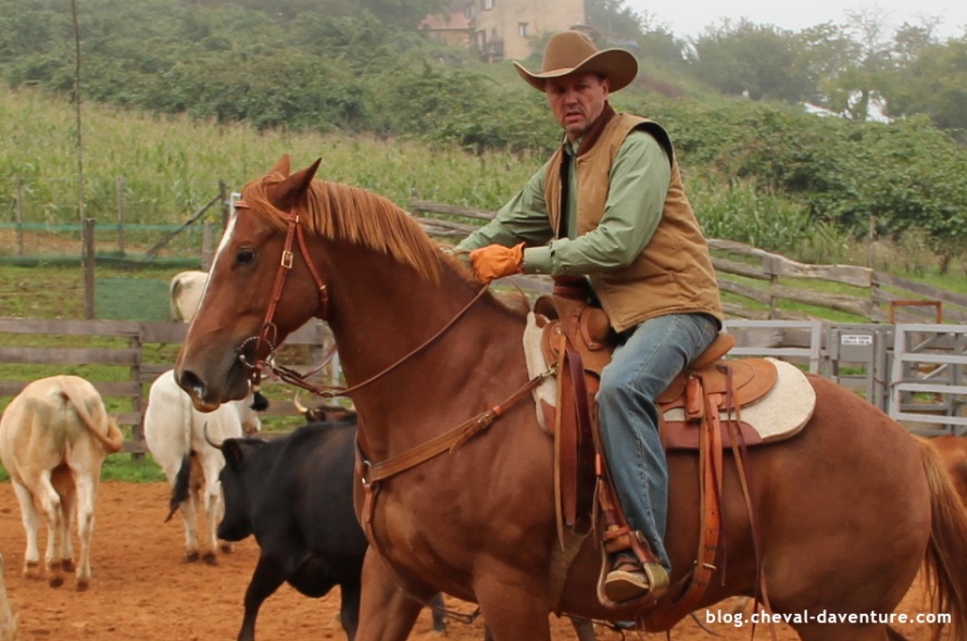 Fabrice et son fidèle quarter horse @Blog Cheval d'Aventure