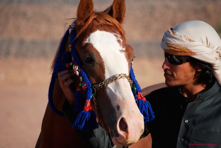 Cavalier et son cheval en Jordanie @Blog Cheval d'Aventure