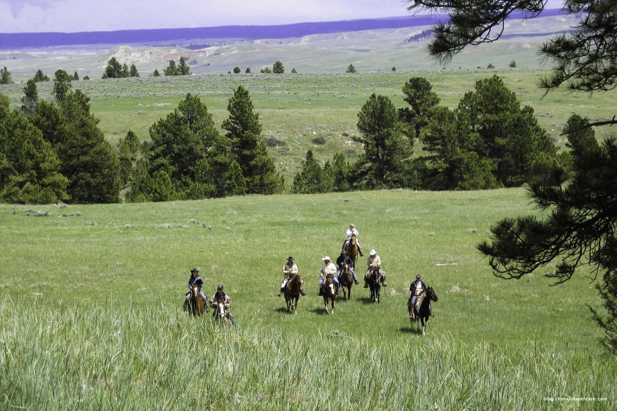 Cavaliers dans le Wyoming