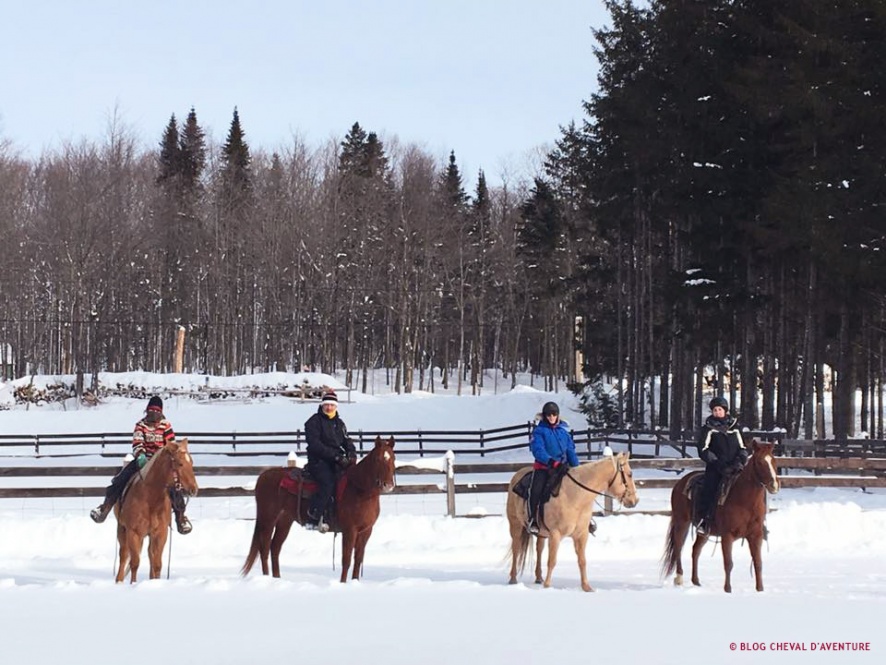 Cavaliers à cheval au Quebec @Blog Cheval d'Aventure