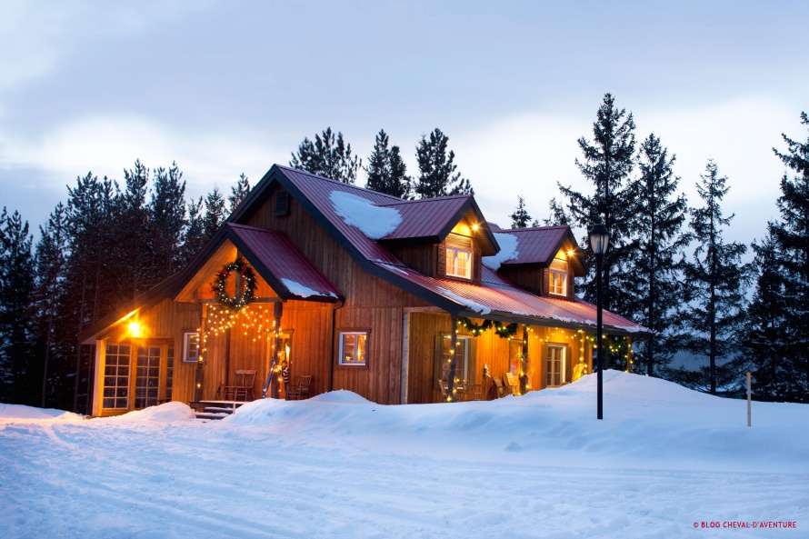 Ranch canadien sous la neige @Blog Cheval d'Aventure