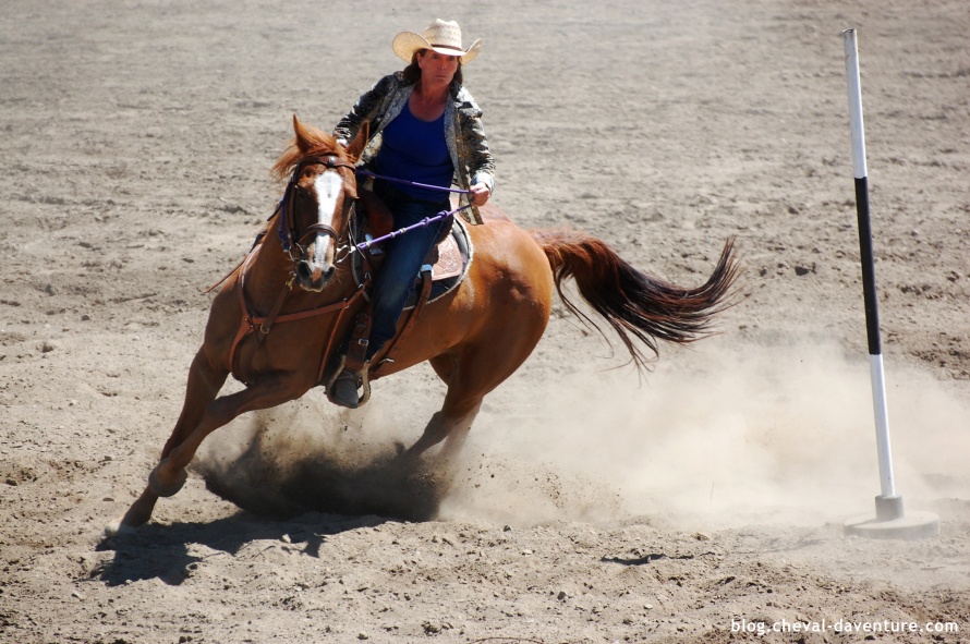Épreuve de barrel racing @Blog Cheval d'Aventure